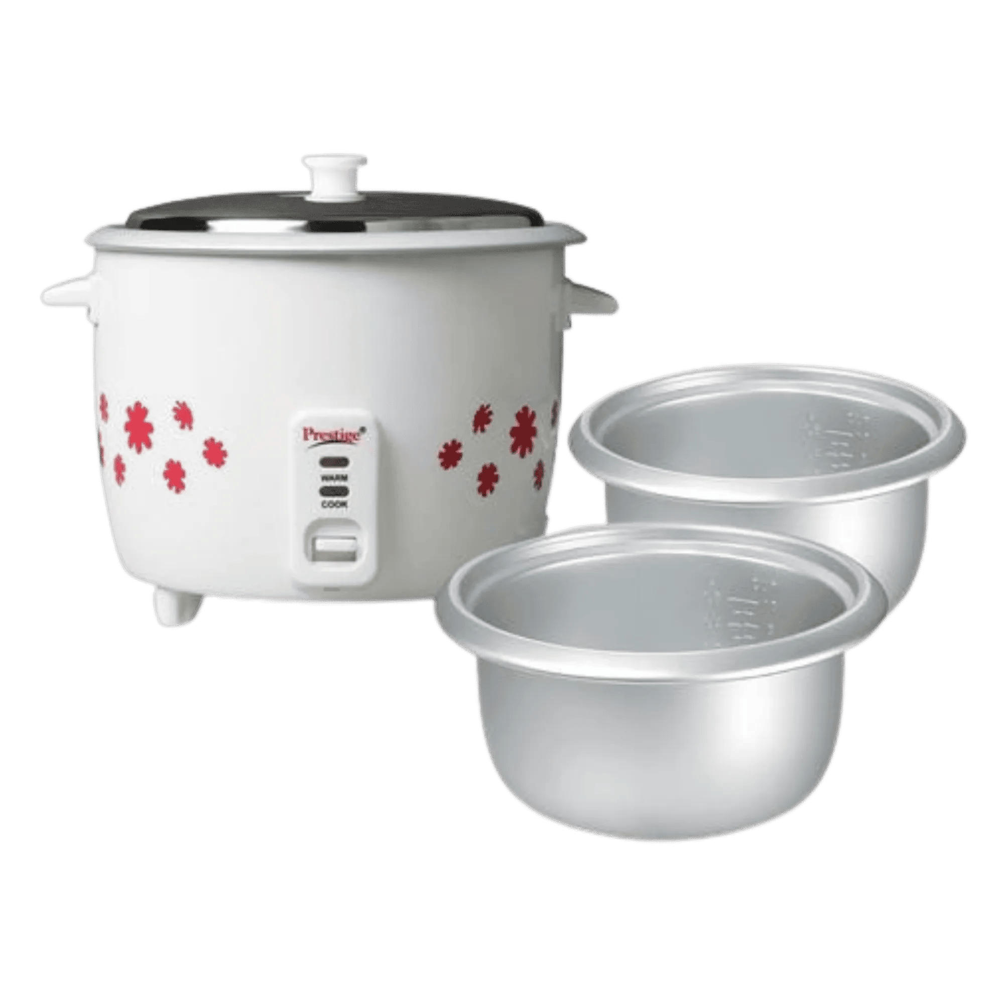 Prestige prwo 2 double pot 1 8 l electric rice cooker 1 8 l white red Full View