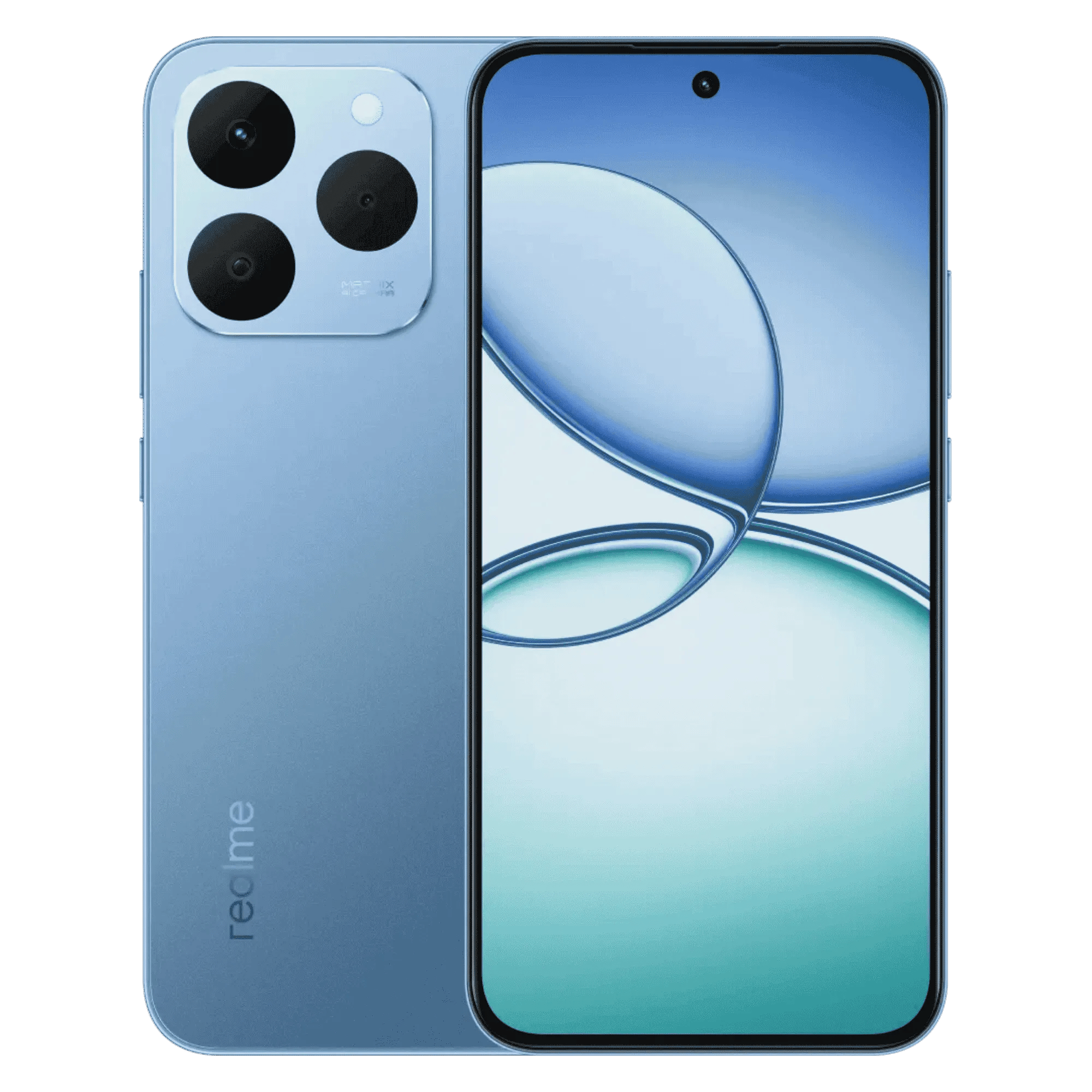 Realme 15t 5g 2026 silk blue 8gb 256gb Front Back View