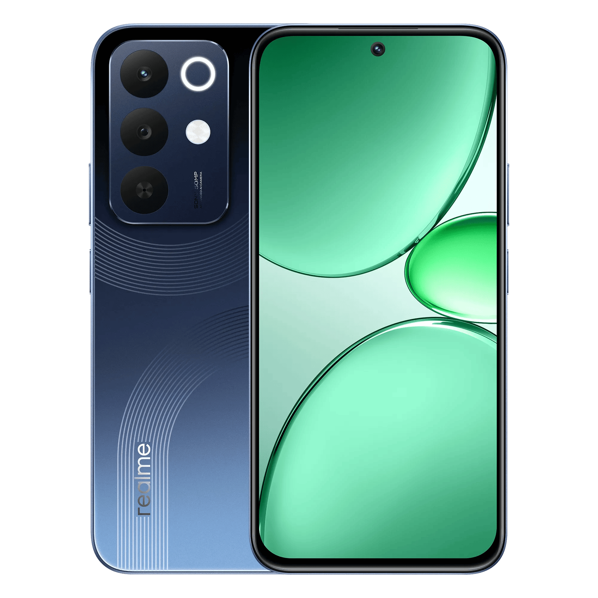 Realme 15x 5g marine blue 8gb 128gb Front Back View