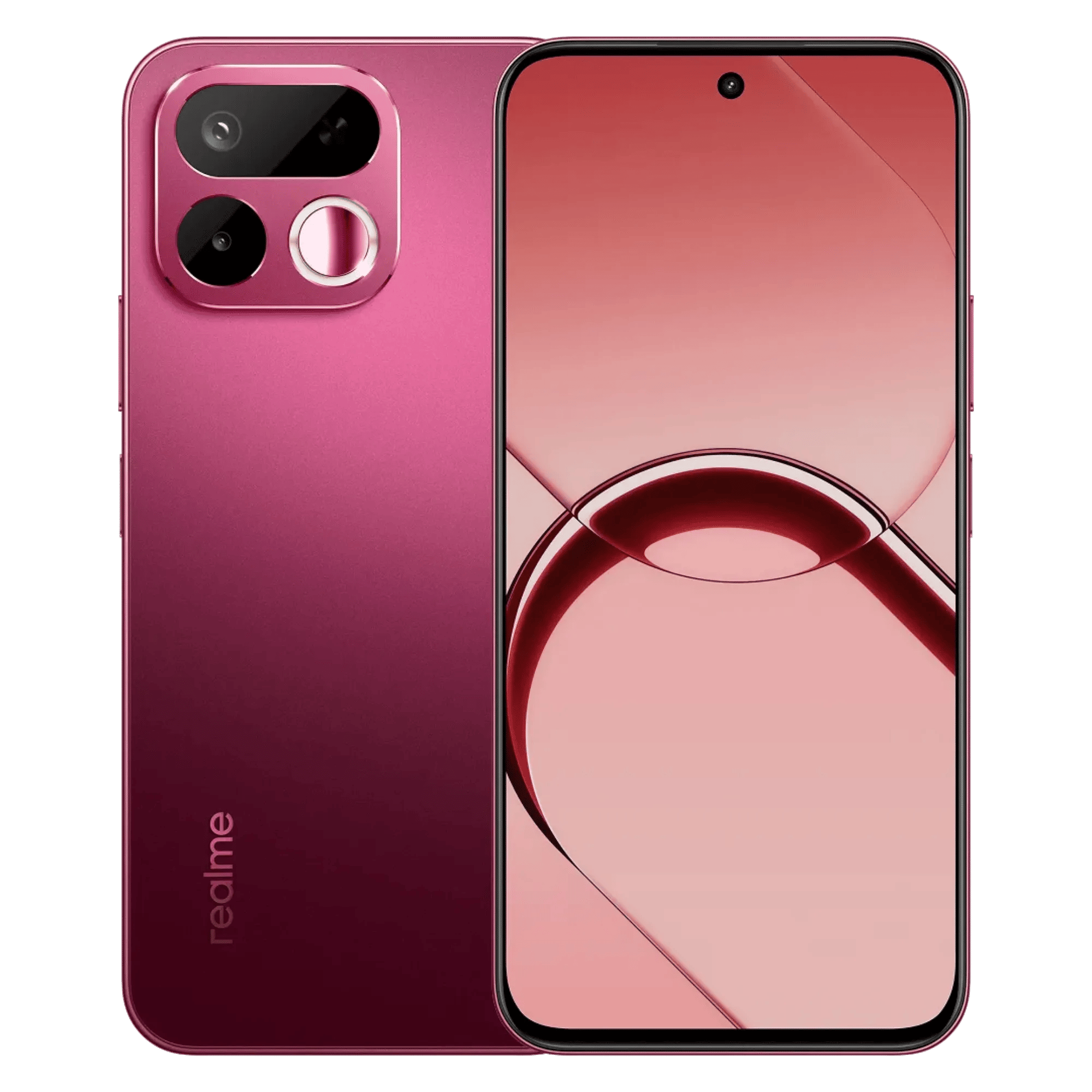 Realme 16t 5g starlight red 8gb 128gb Front Back View