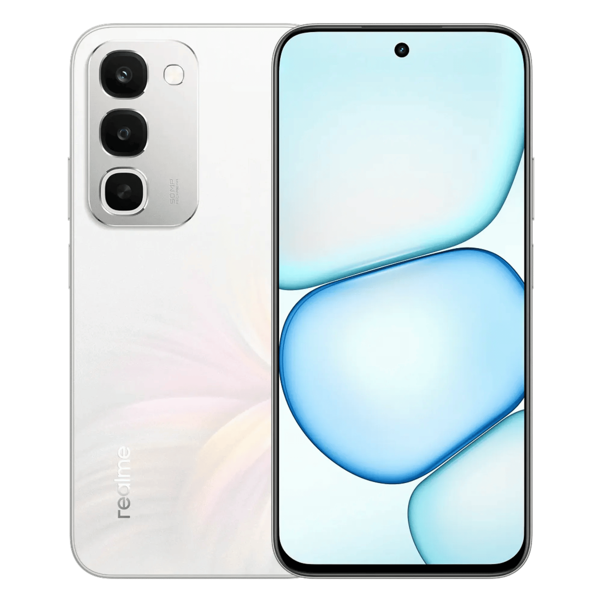 Realme 16x 5g glory white 4gb 128gb Front Back View