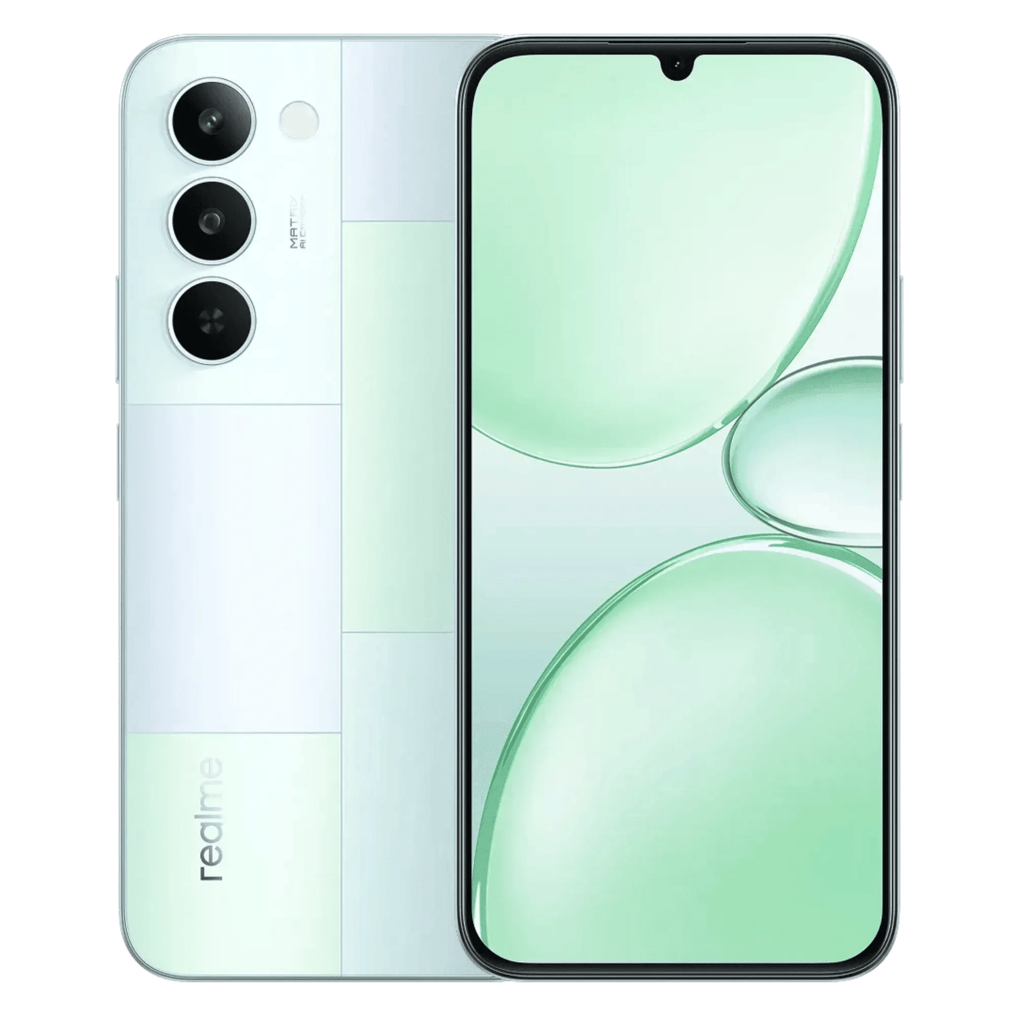 Realme p4 lite 5g mosaic green 4gb 128gb Front Back View