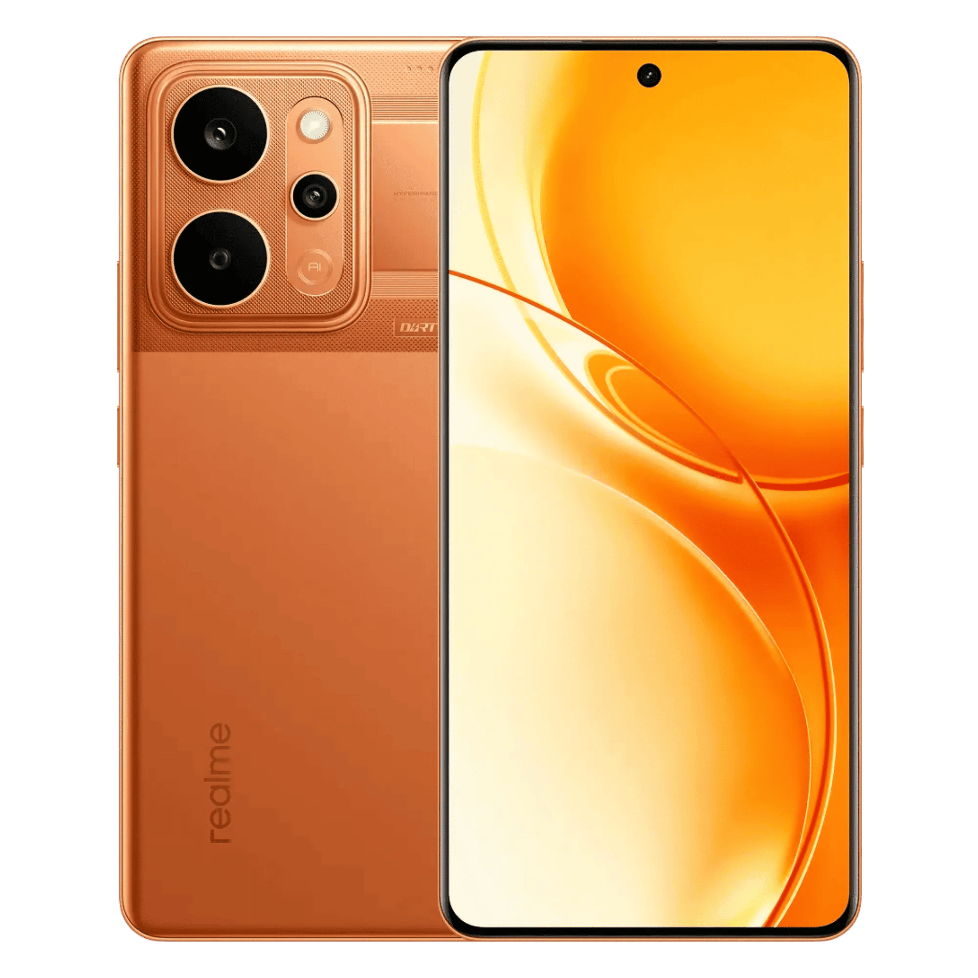Realme p4 power 5g transorange 8gb 256gb Front Back View