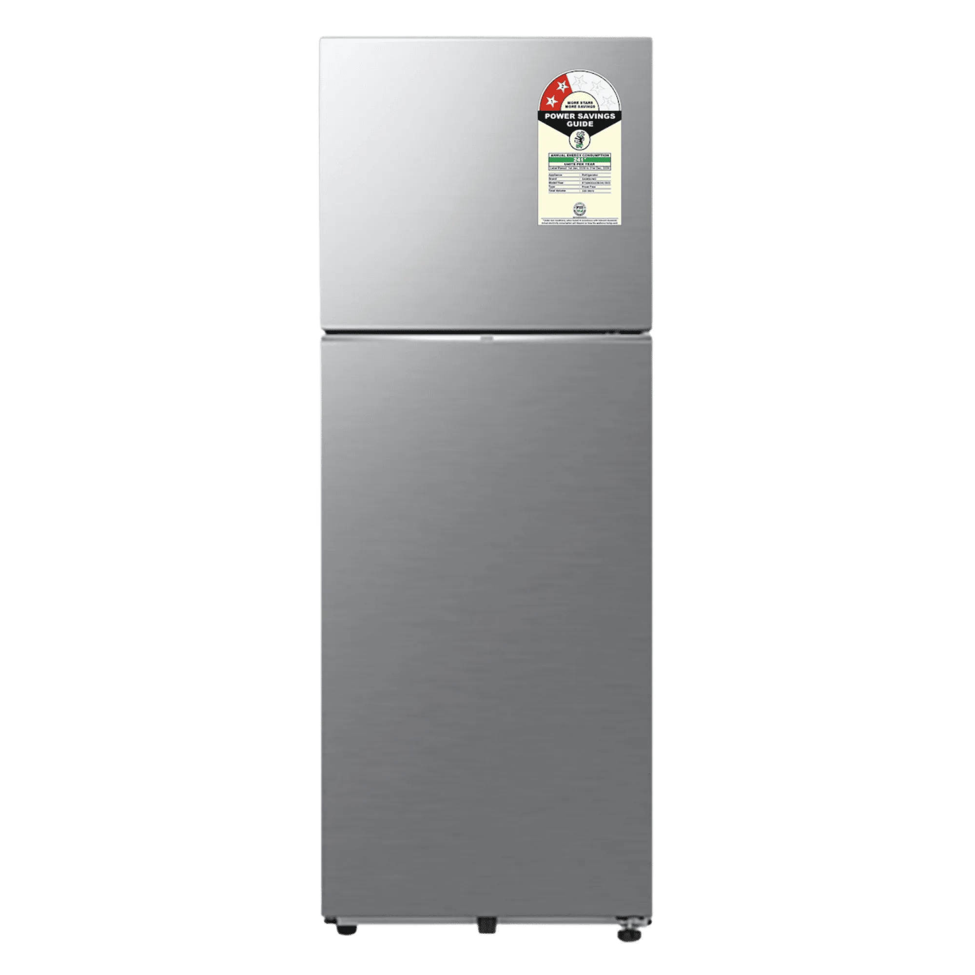 Samsung 330 l frost free bespoke ai double door 2 star refrigerator rt34hg5a42s8hl elegant inox Front View