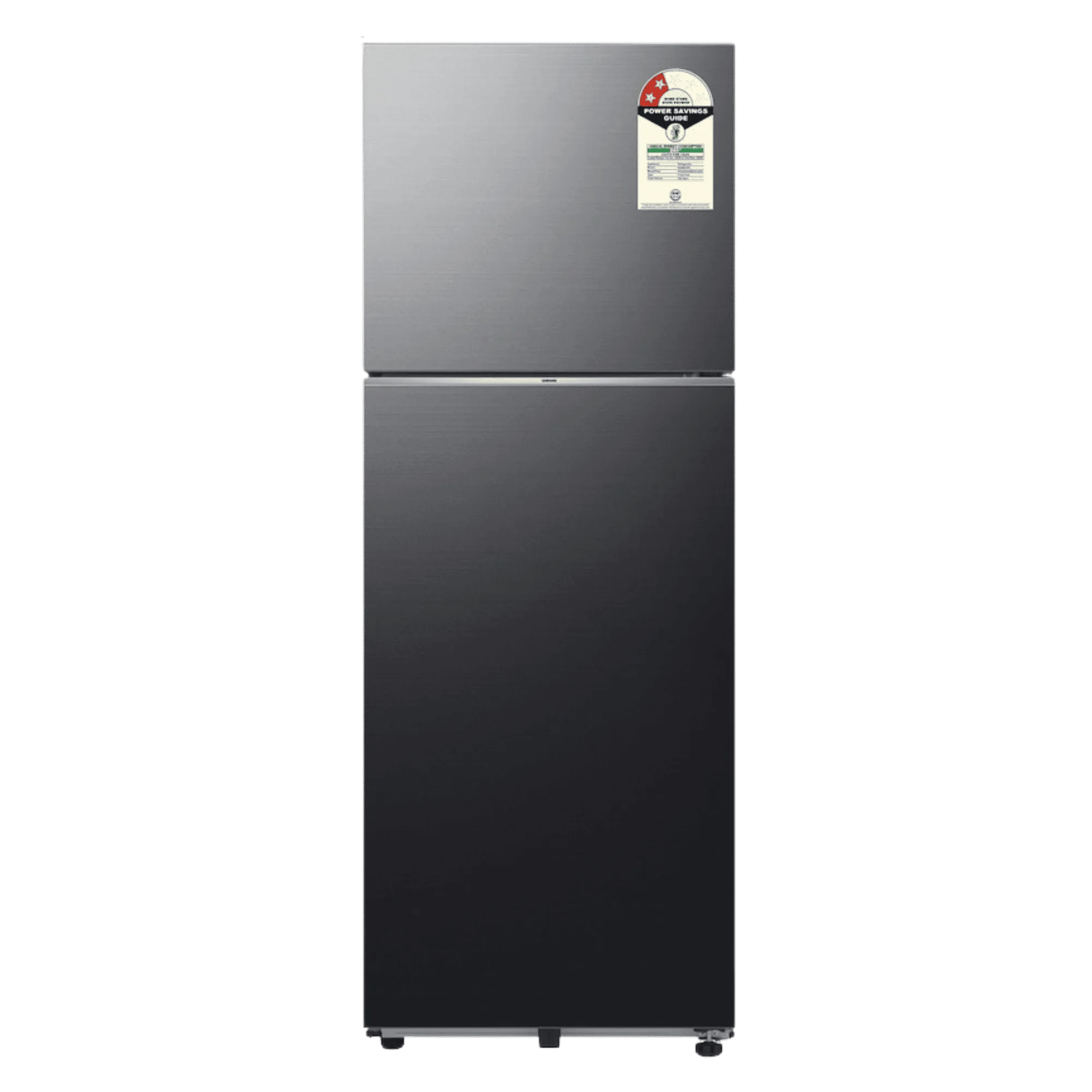 Samsung 330 l frost free double door 2 star refrigerator rt34hg5a42bxhl luxe black Front View