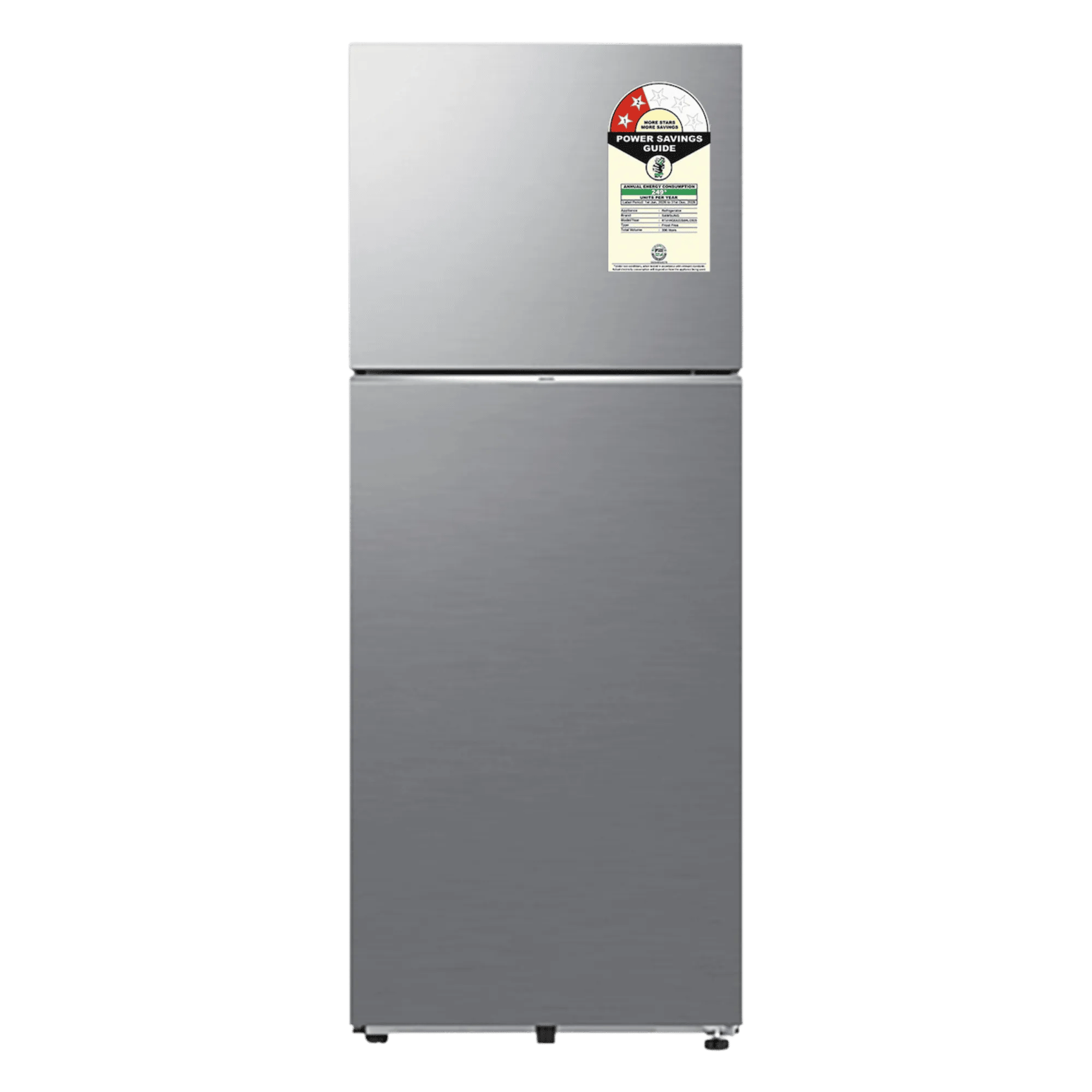 Samsung 396 l frost free bespoke ai double door 2 star refrigerator rt41hg6a22s8hl elegant inox Front View