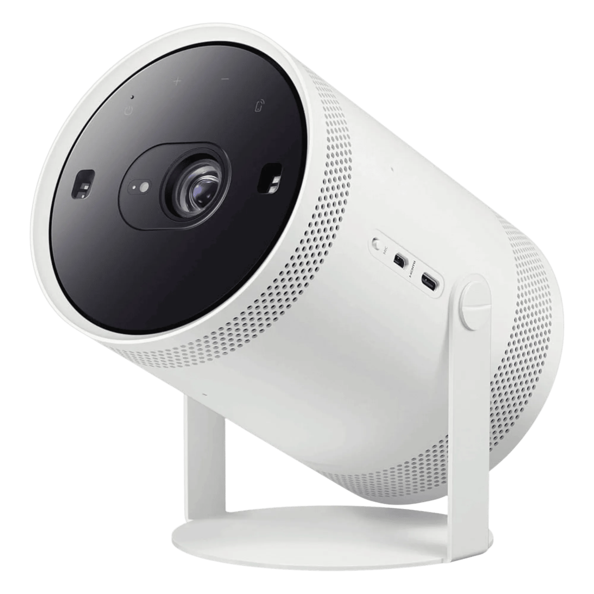 Samsung The Freestyle 2nd Gen Portable Projector White Front Right View