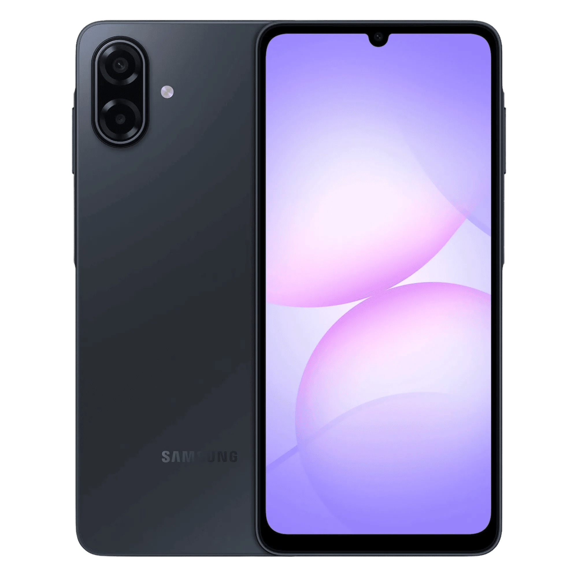 Samsung galaxy a07 5g black 6gb 128gb Front Back View