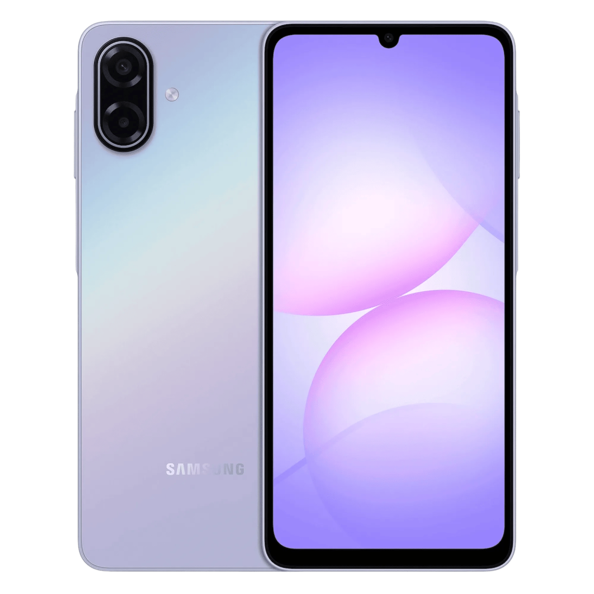 Samsung galaxy a07 5g light violet 4gb 128gb Front Back View