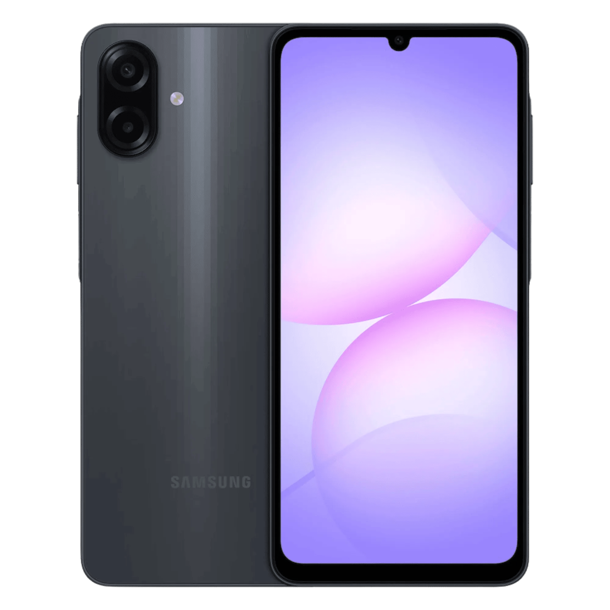 Samsung galaxy a07 black 4gb 64gb Front Back View