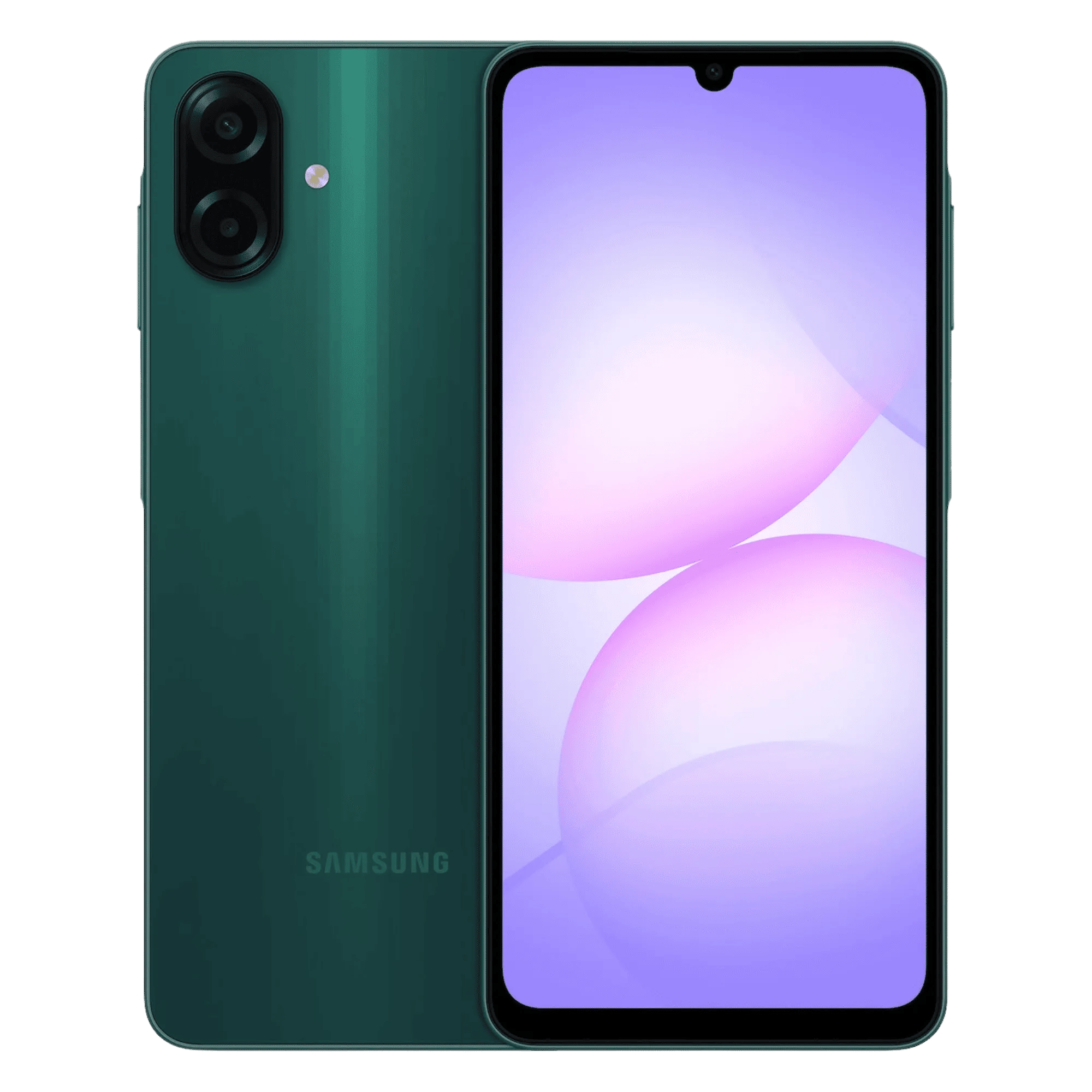 Samsung galaxy a07 green 4gb 64gb Front Back View