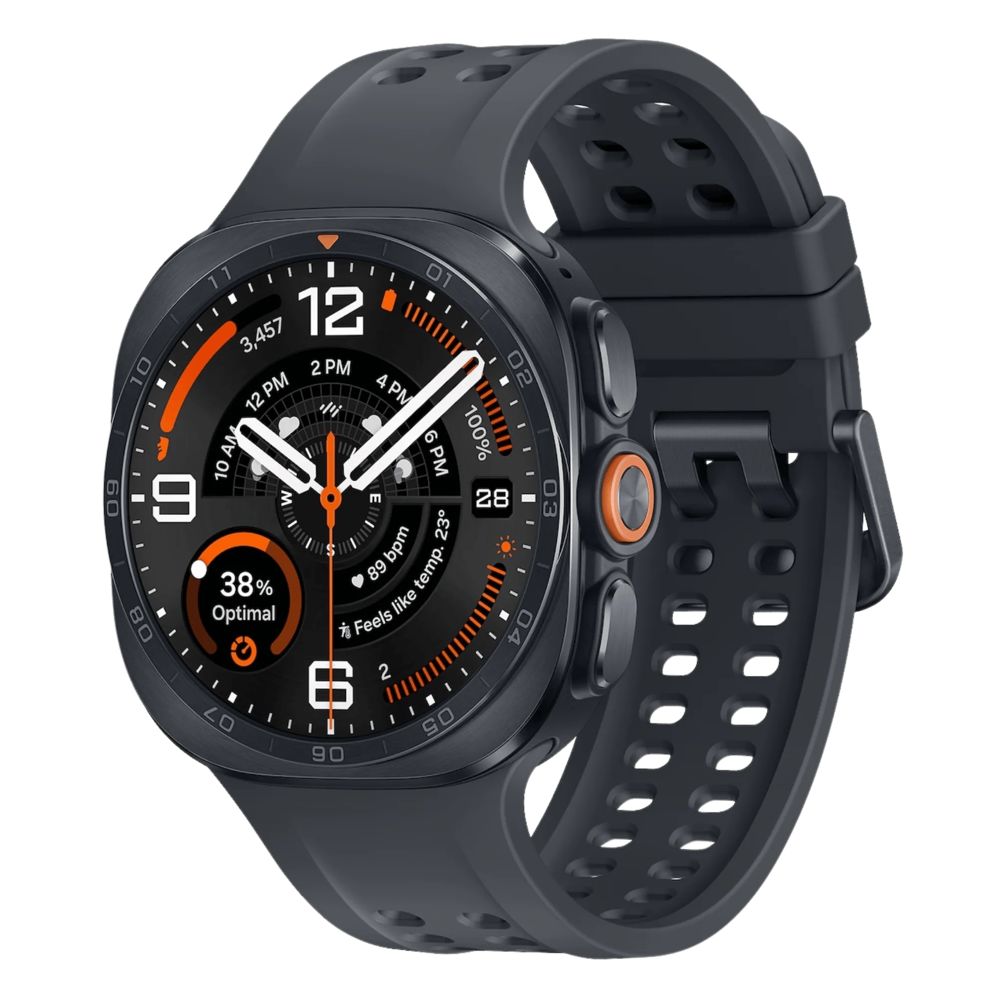 Samsung galaxy watch ultra2 lte titanium gray 47 mm Front Right View