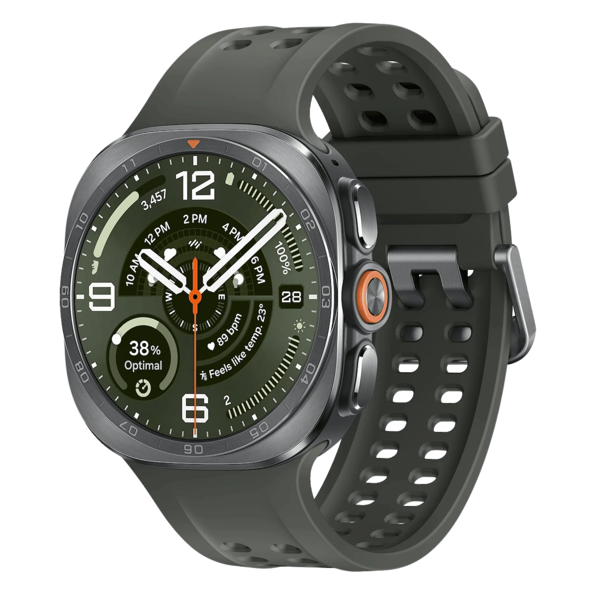 Samsung galaxy watch ultra2 lte titanium silver 47 mm Front Right View
