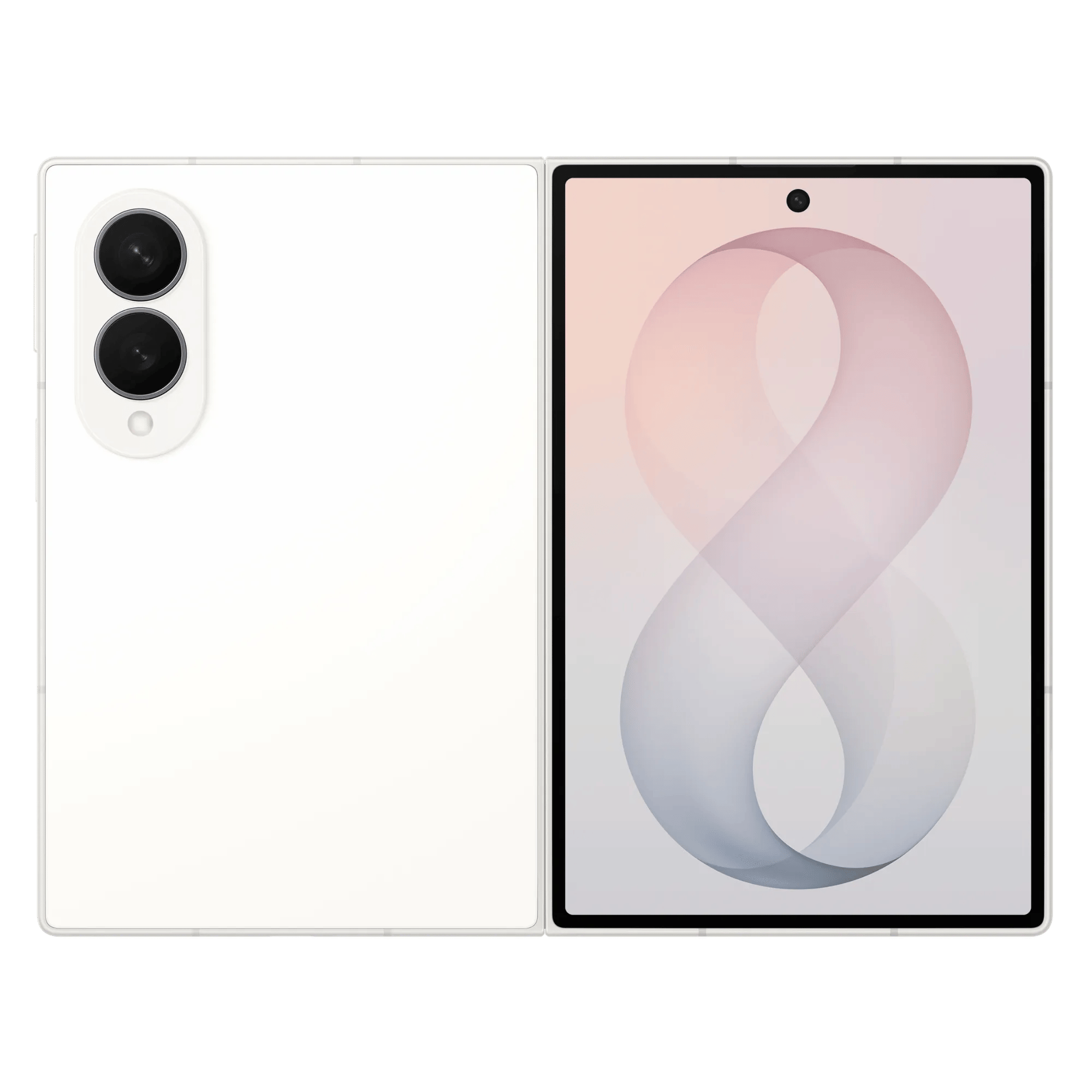Samsung galaxy z fold8 5g cream 12gb 256gb Front Back View