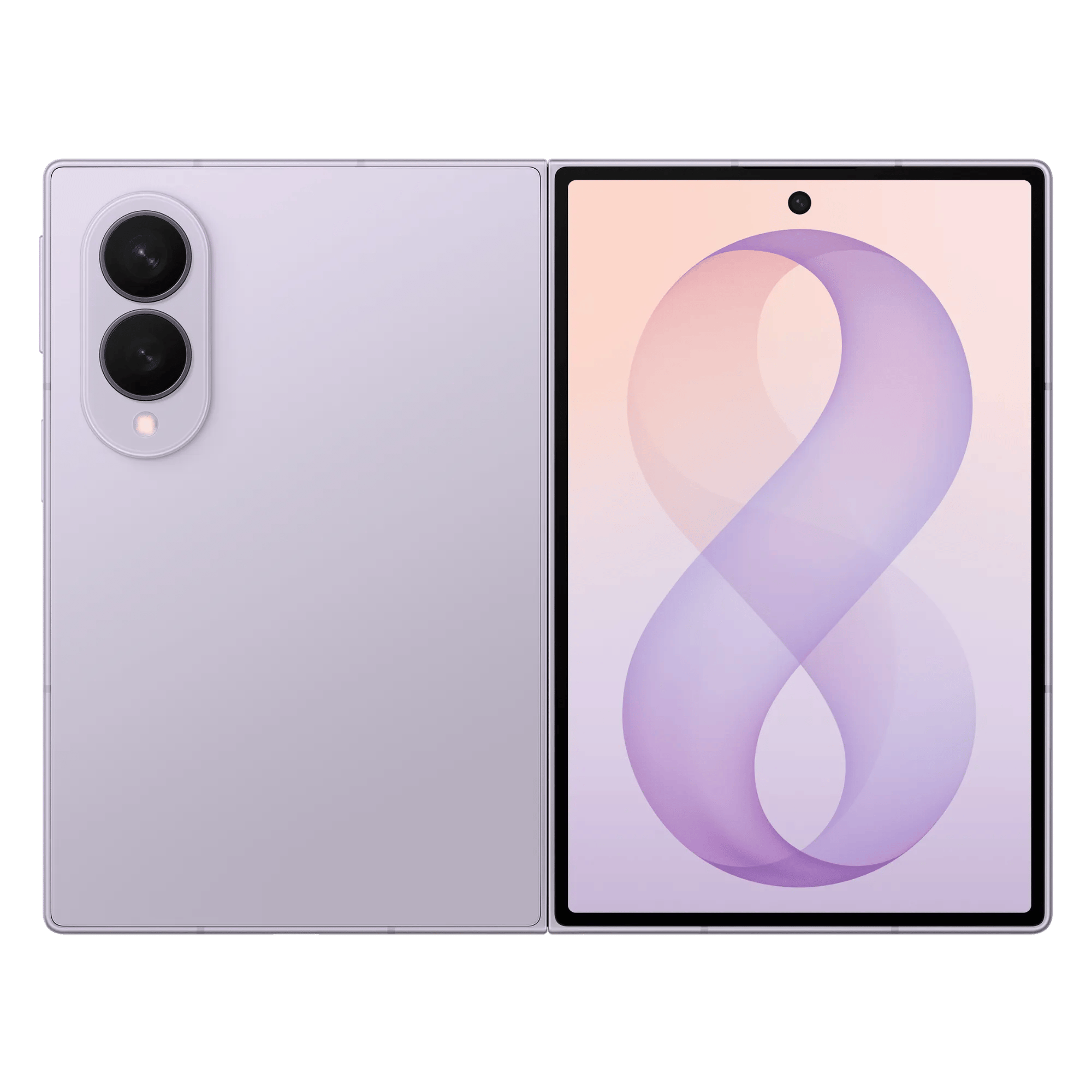 Samsung galaxy z fold8 5g lavender 12gb 1Tb Front Back View