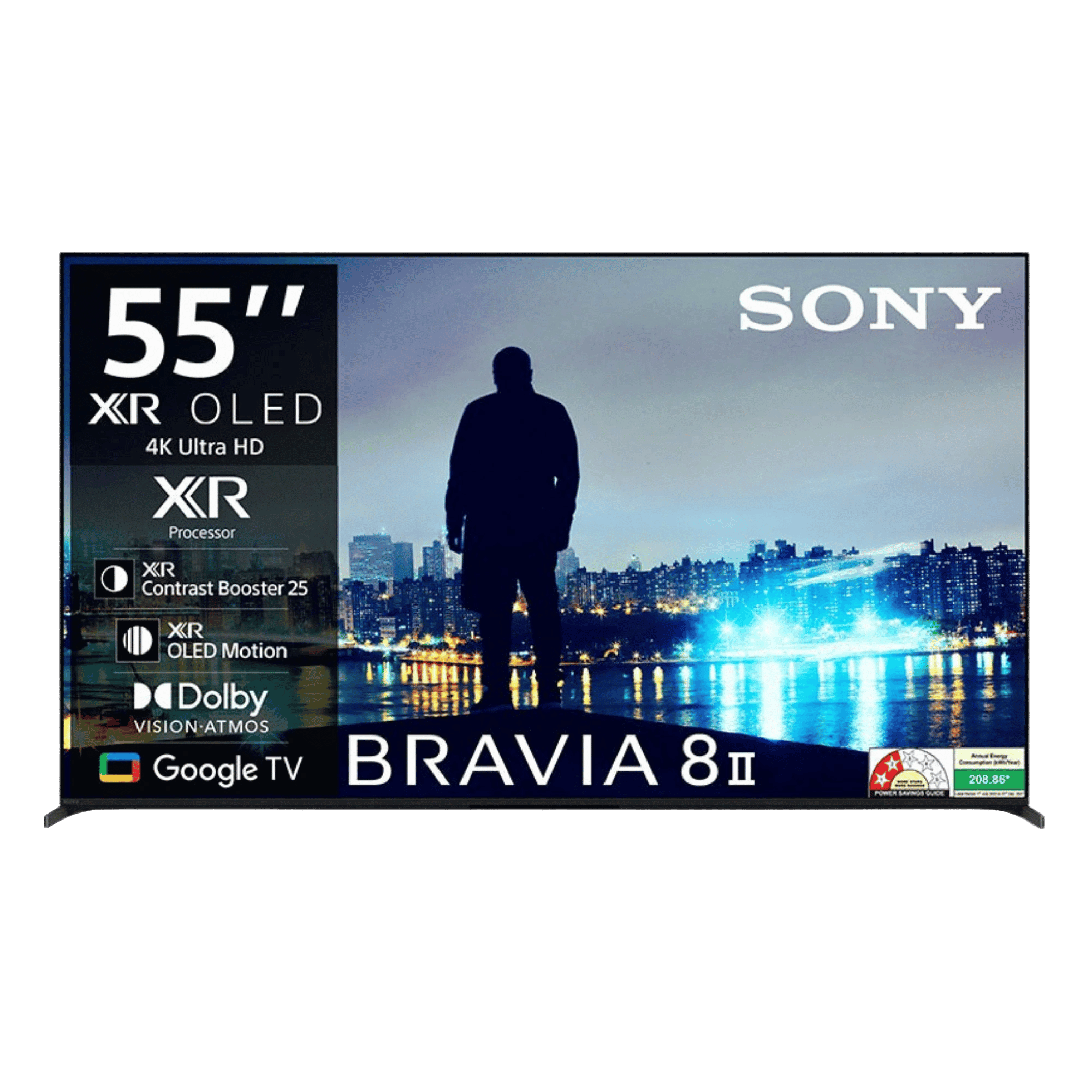 Sony bravia 8 ii 4k ultra hd smart android oled tv xr80m2 55 inch Front View