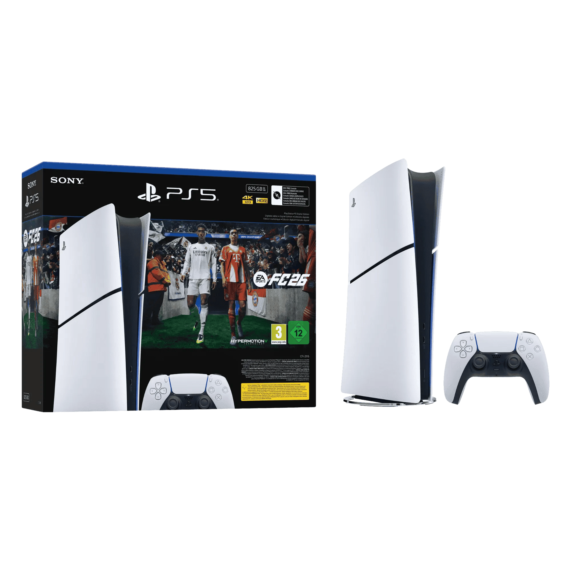 Sony playstation 5 slim digital ea sports fc 26 bundle white Full View