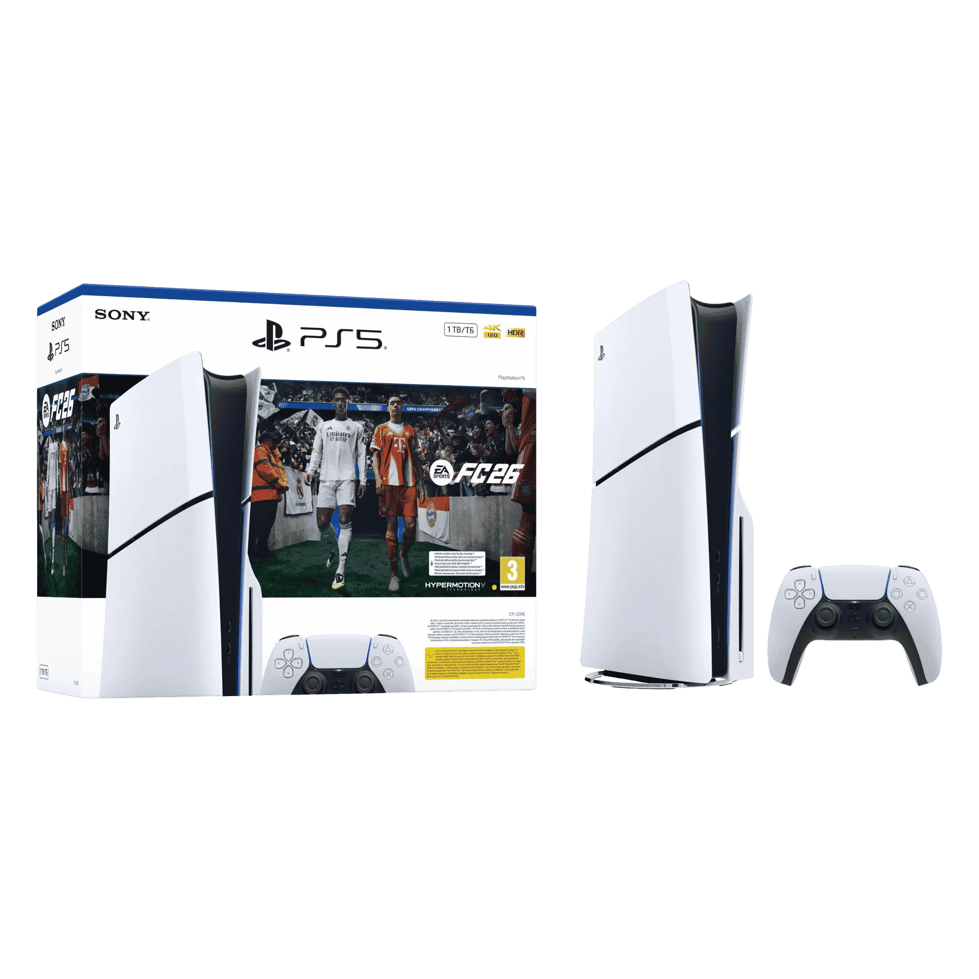 Sony playstation 5 slim standard standalone ea sports fc 26 bundle white Full View