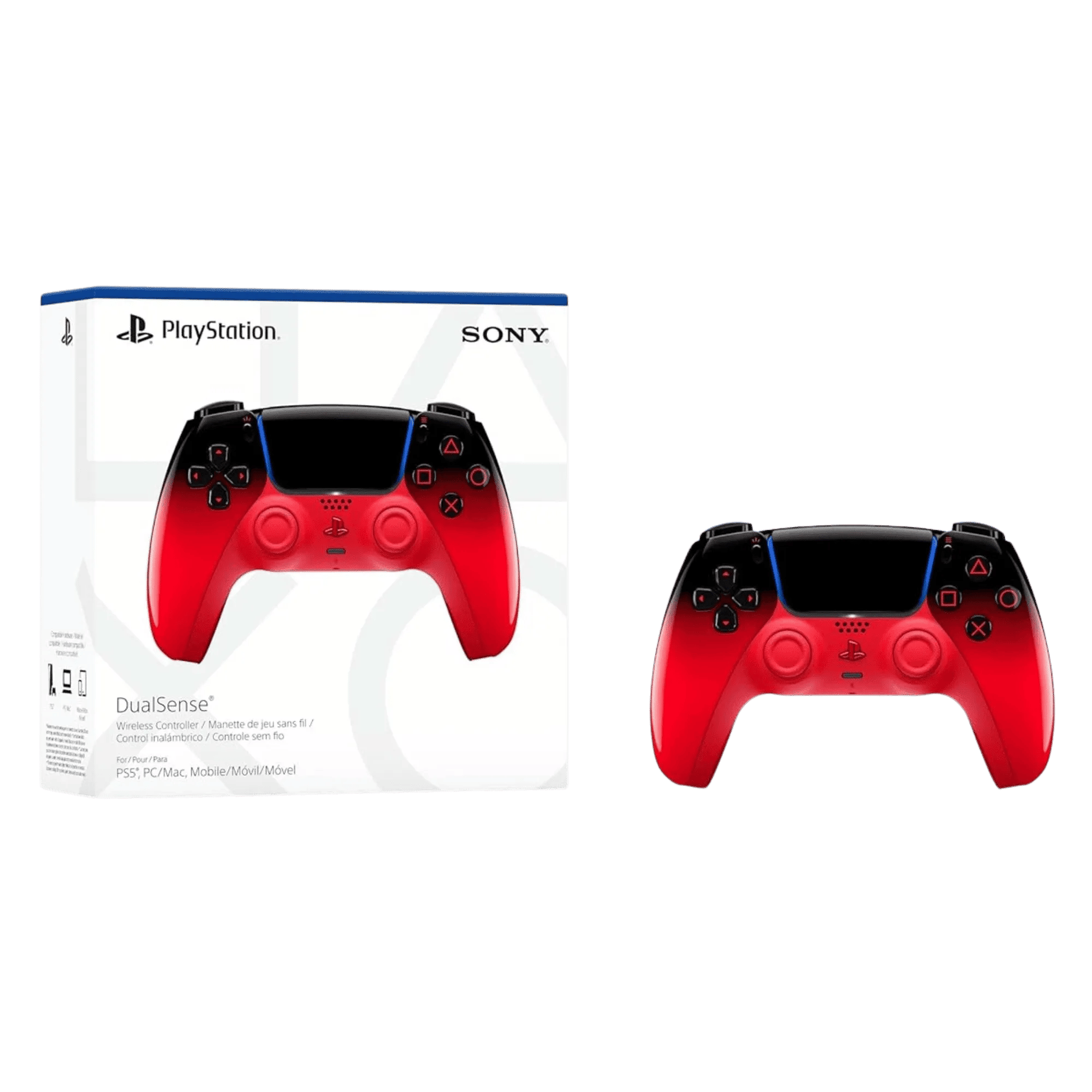 Sony ps5 dualsense hyperpop wireless controller techno red Full View