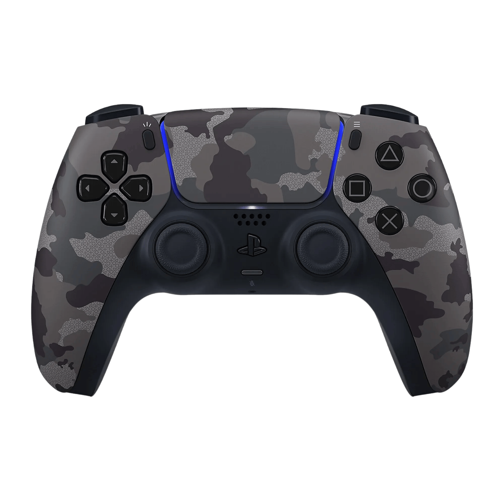 Sony ps5 dualsense wireless controller 2026 grey camo Front view