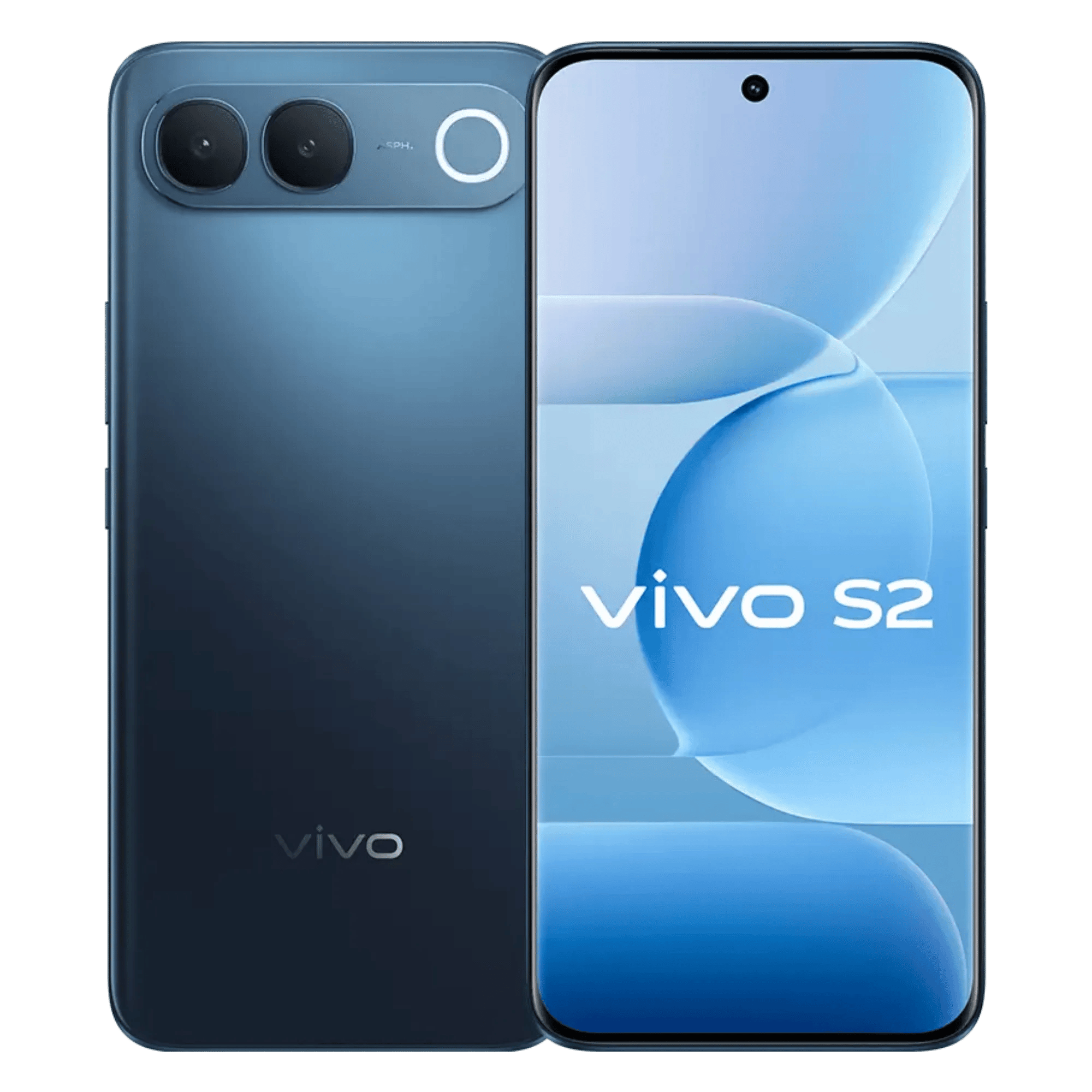 Vivo s2 5g sapphire blue 8gb 256gb Front Back View