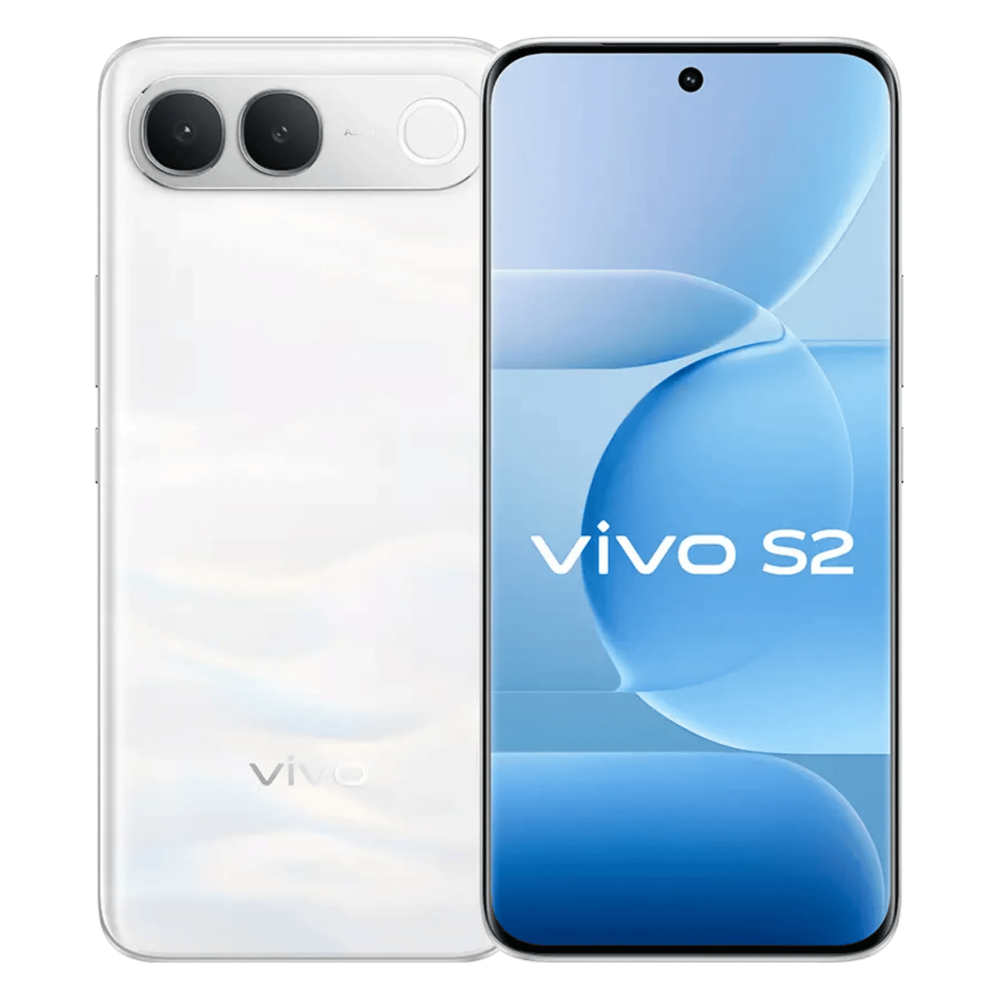 Vivo s2 5g silk white 8gb 256gb Front Back View