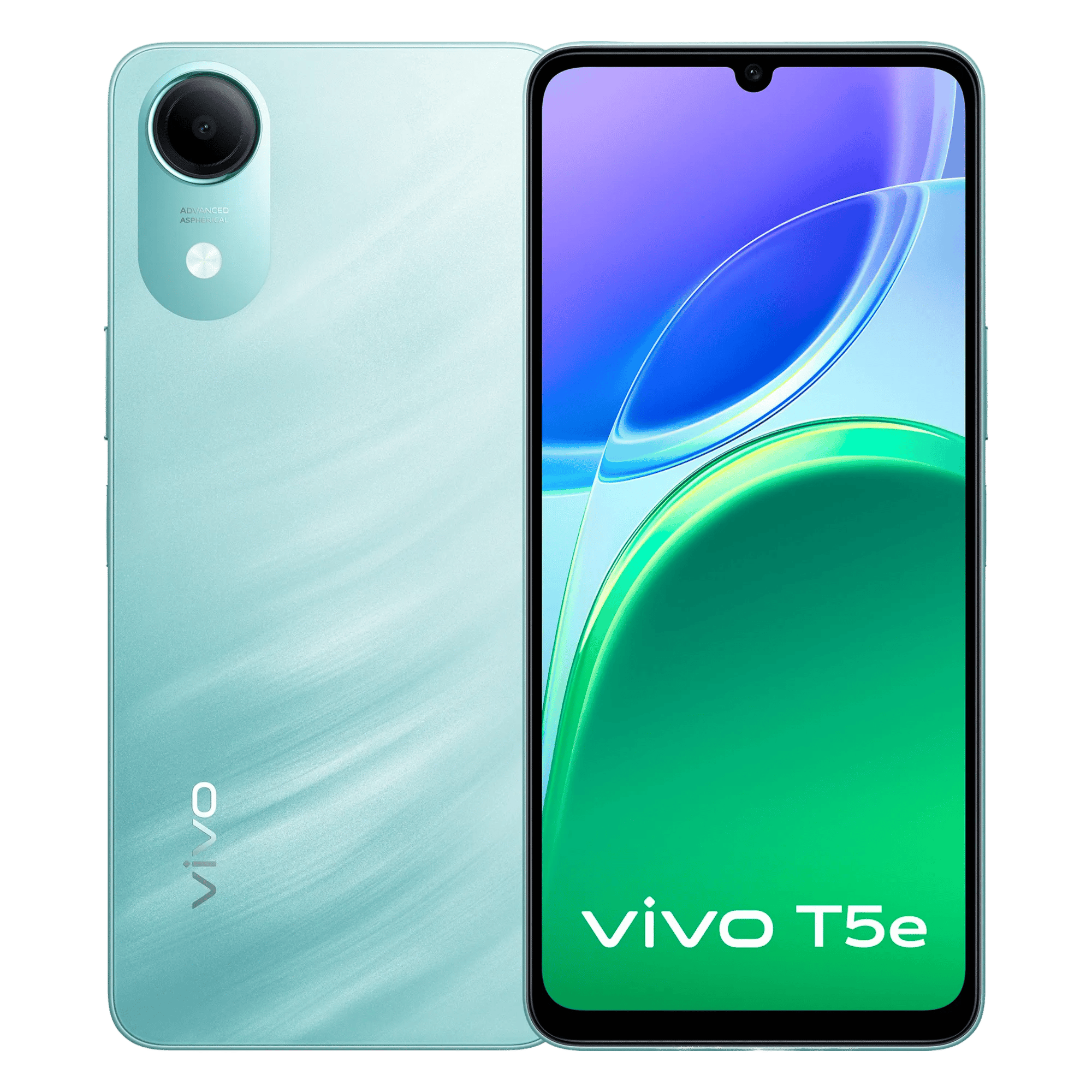 Vivo t5e aero blue 4gb 64gb Front Back View