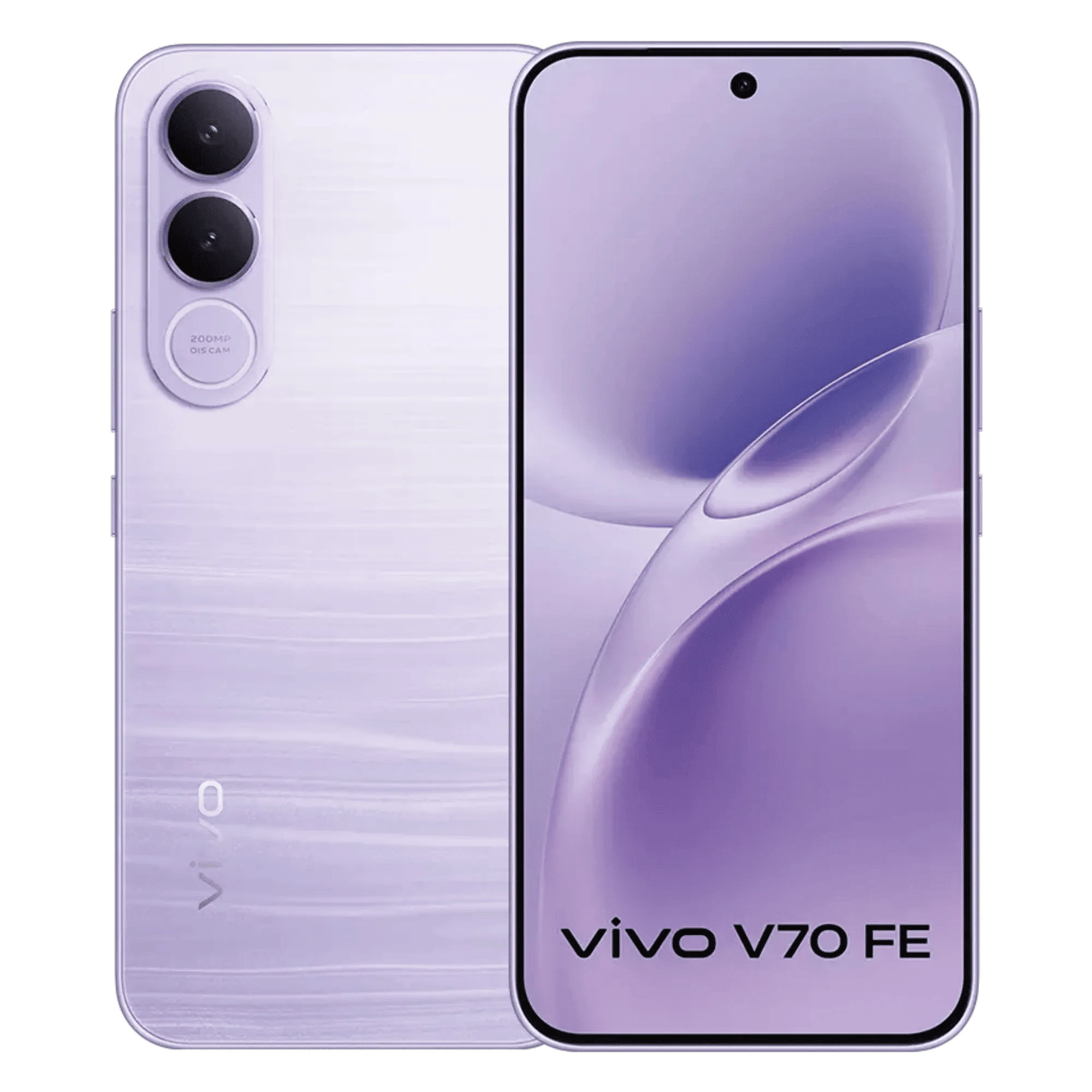 Vivo v70 fe 5g northern lights purple 8gb 128gb Front Back View