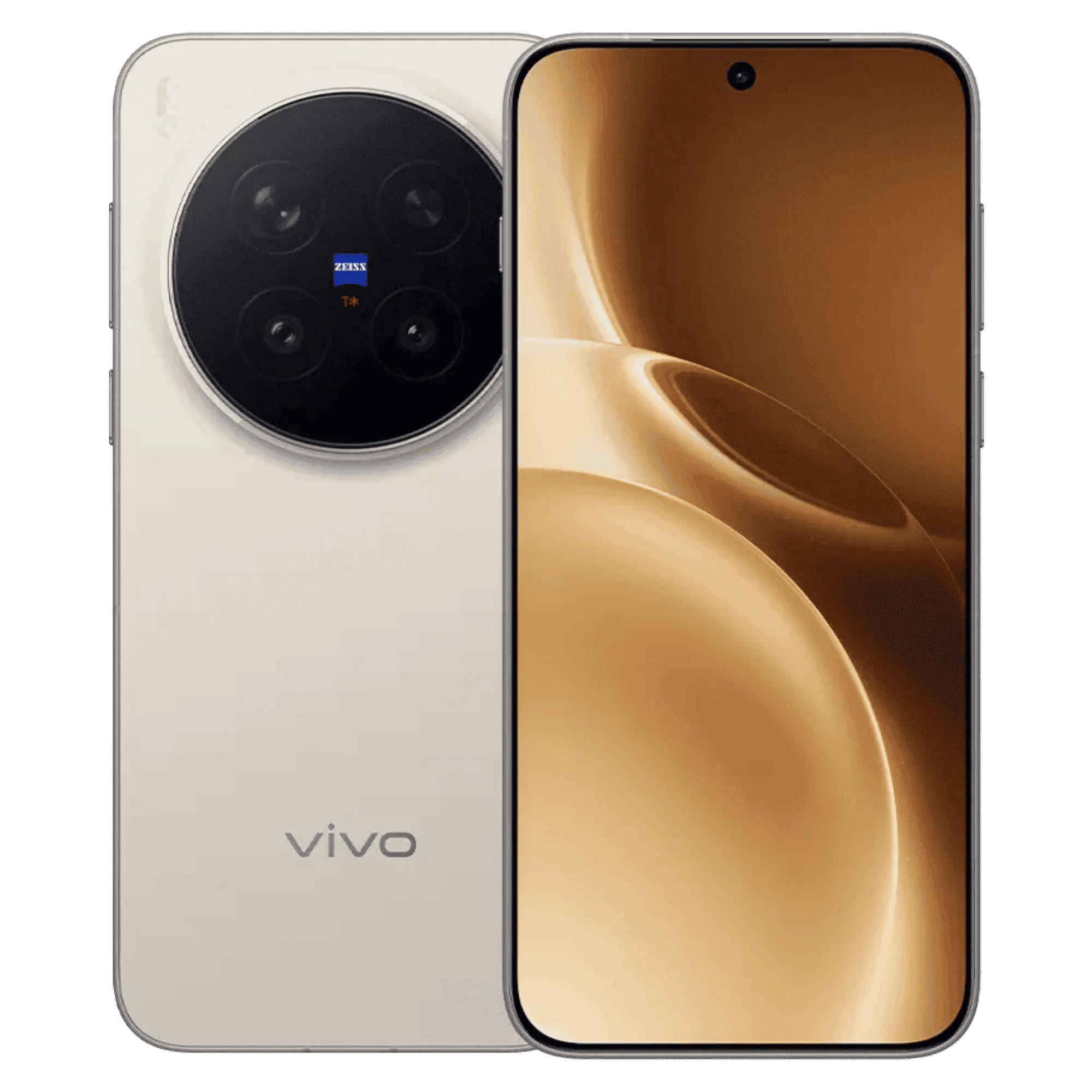 Vivo x300 pro 5g dune gold 16gb 512gb Front Back View