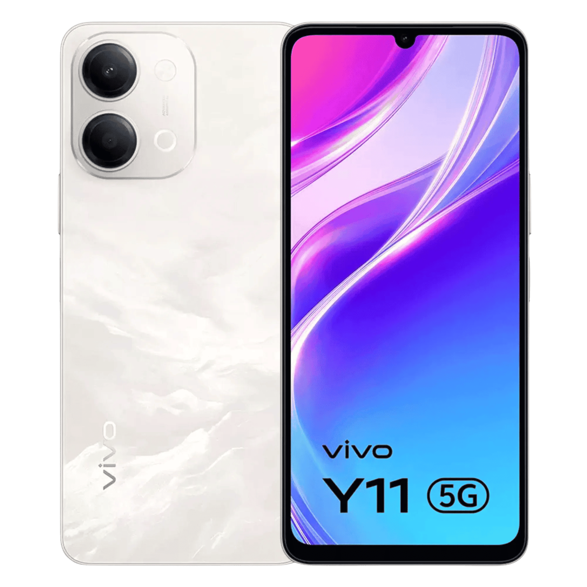 Vivo y11 5g cosmic gold 4gb 64gb Front Back View