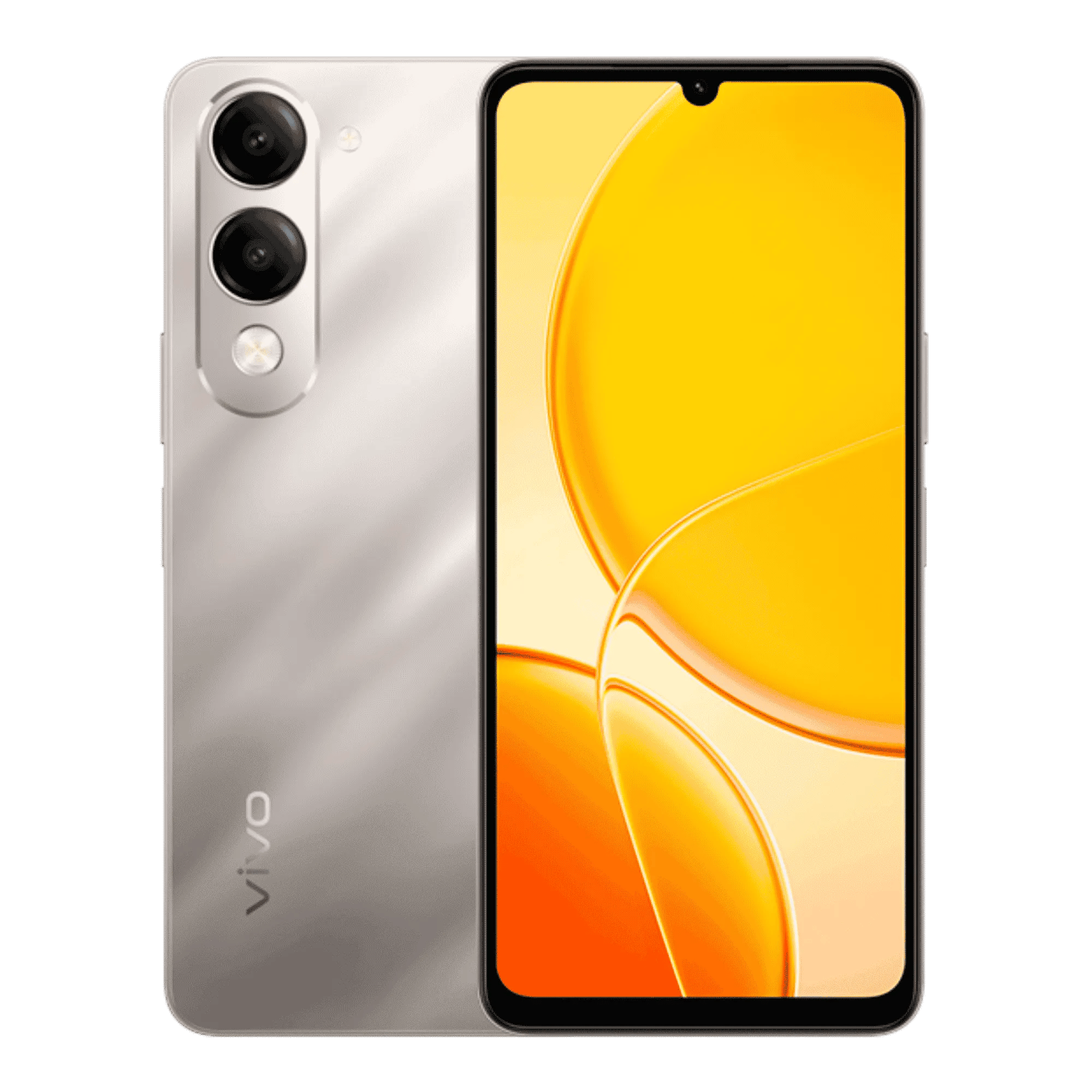Vivo y19s 5g titanium silver 6gb 128gb Front Back View