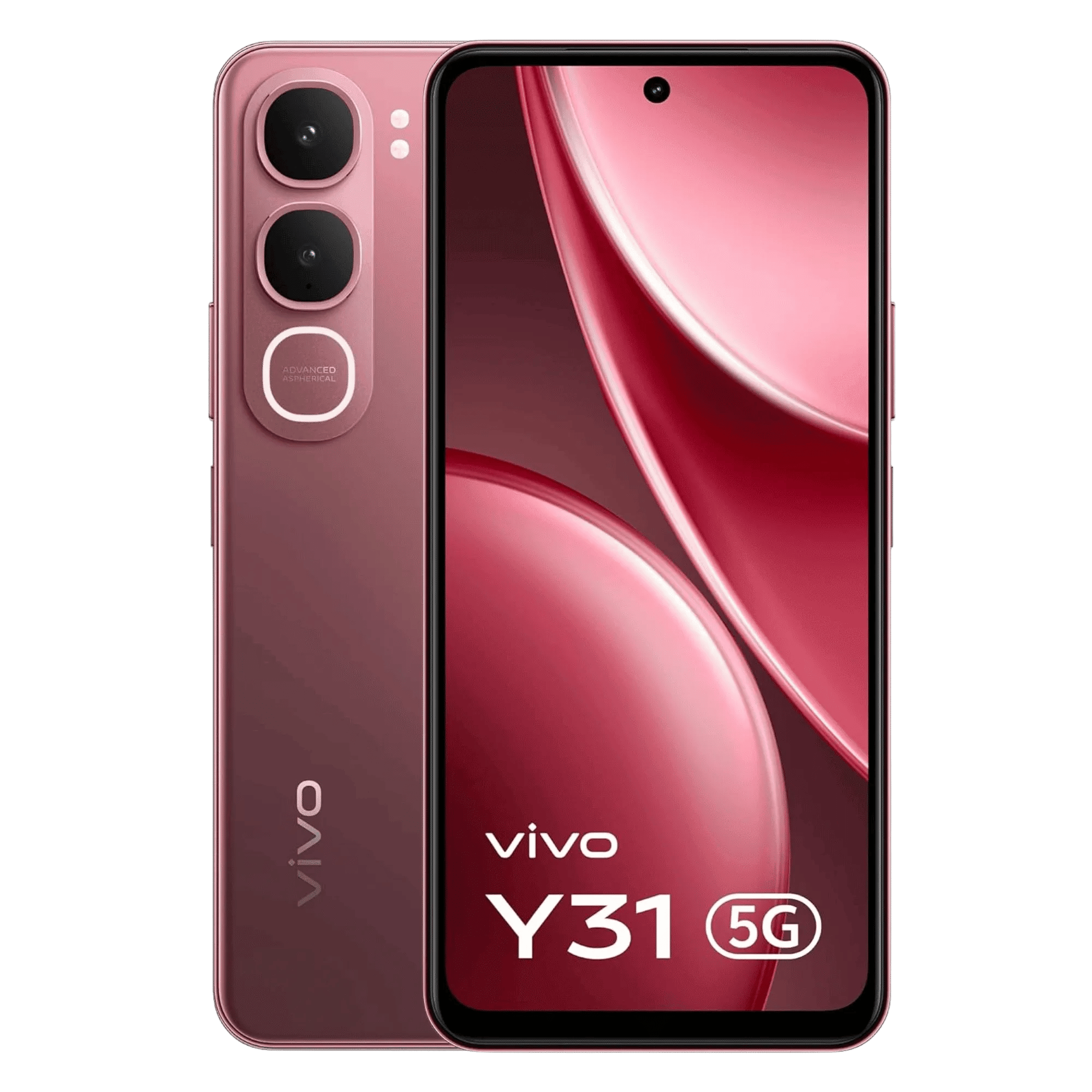 Vivo y31 5g royal red 6gb 128gb Front Back View