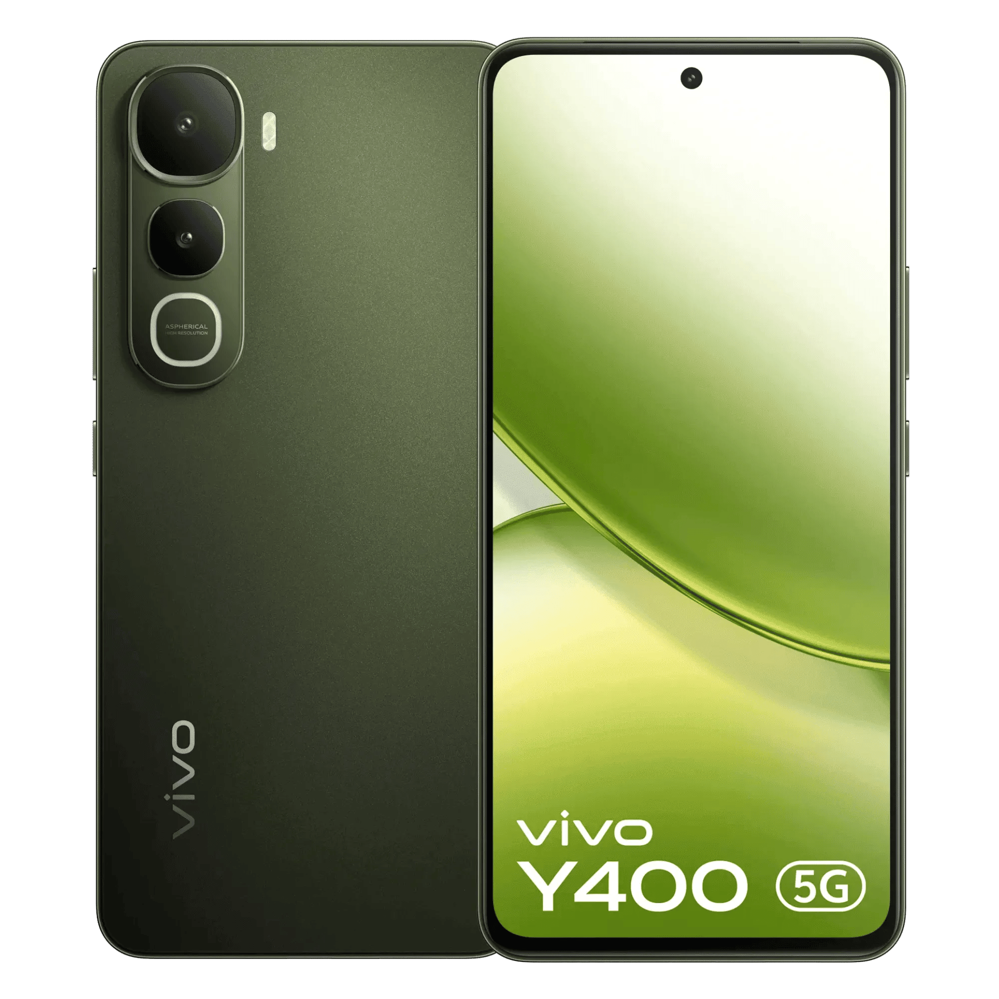 Vivo y400 5g dynamic green 8gb 128gb Front Back View