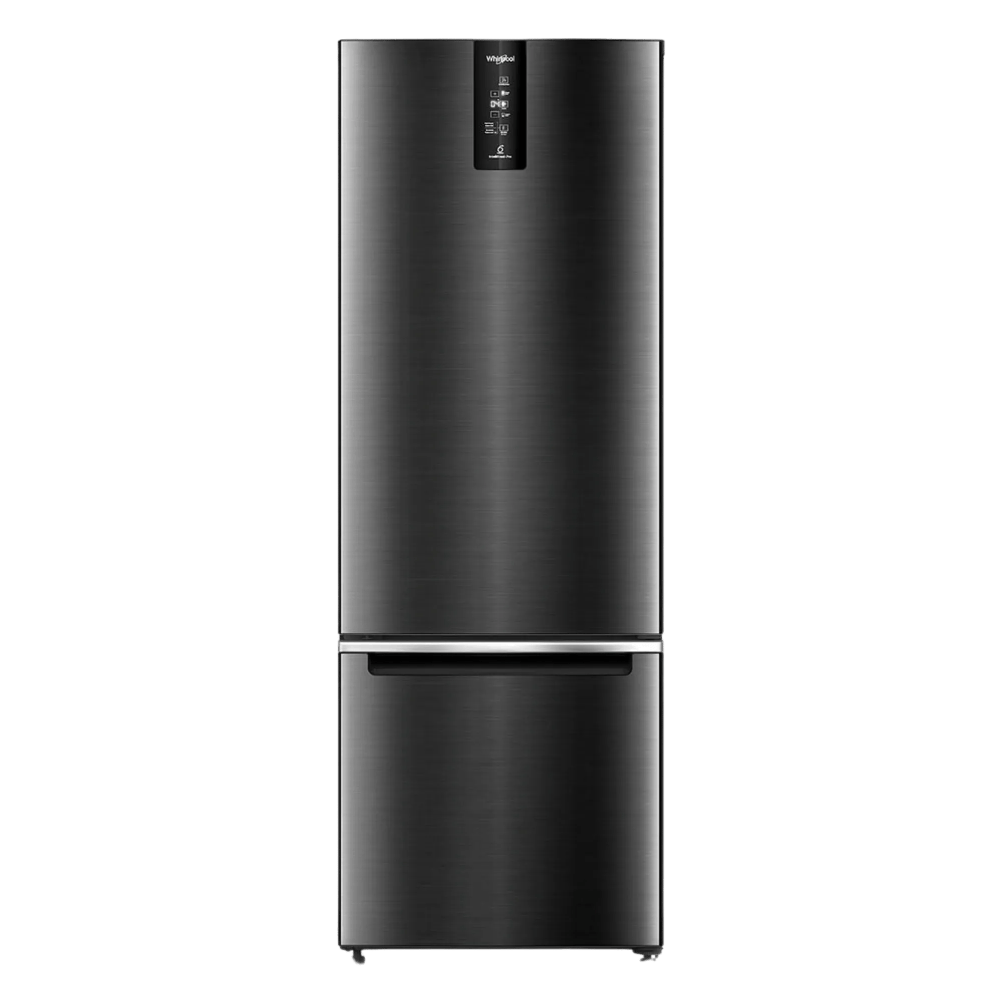 Whirlpool 312 l frost free double door 3 star refrigerator ifpro bm inv cnv 370 steel onyx Front View