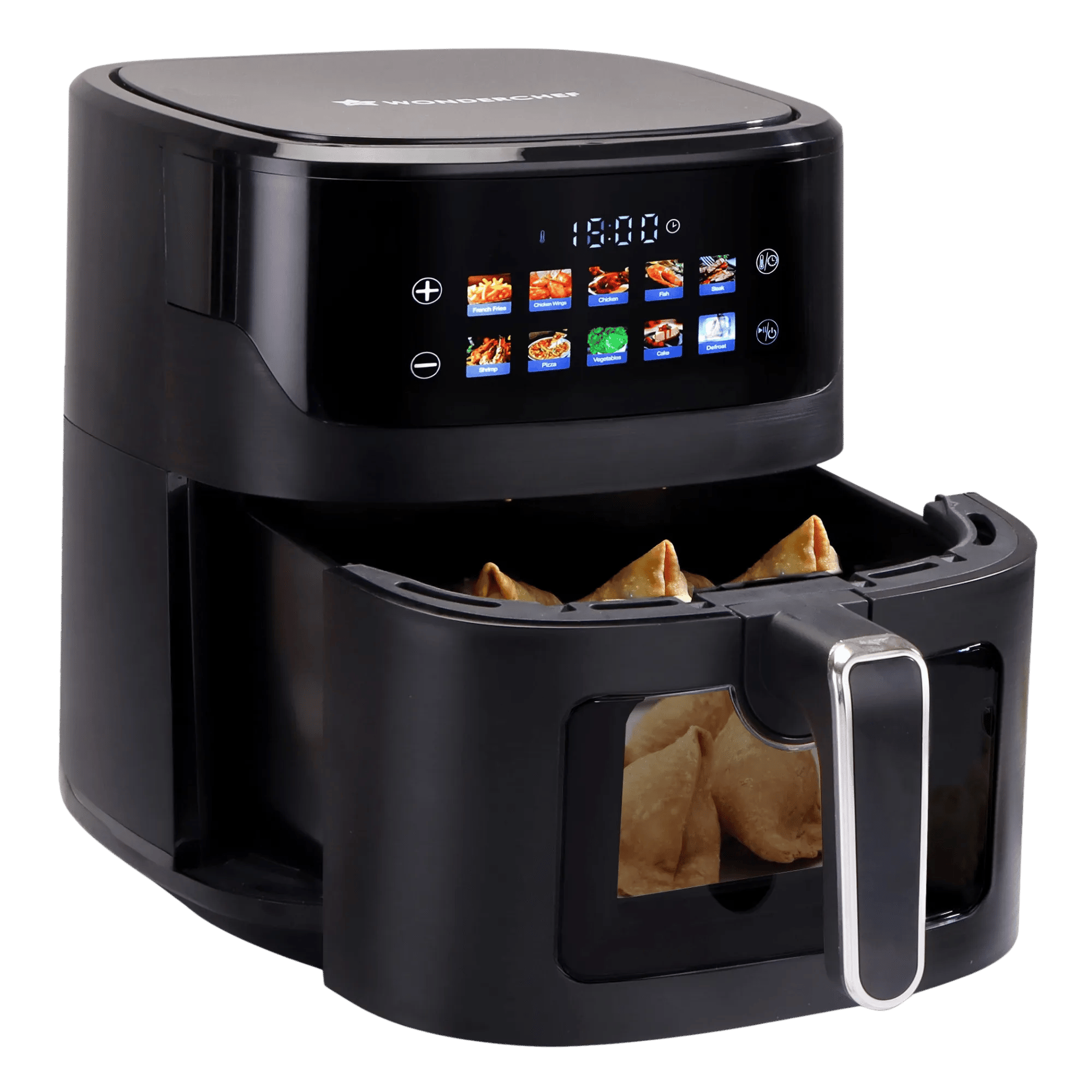 Wonderchef evita digital 1600w air fryer black 6 5 l Front Left View
