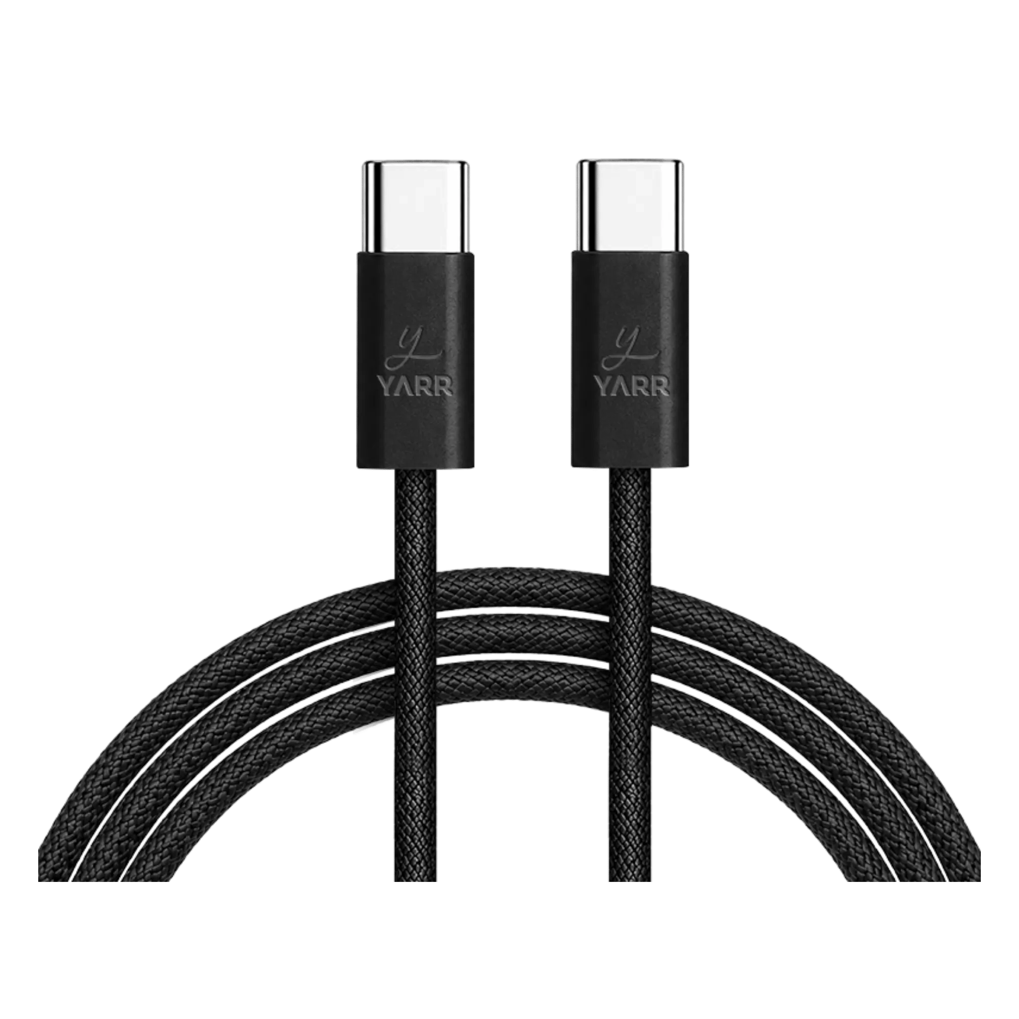 Yarr braided yr777 60w type c to type c cable black Front View