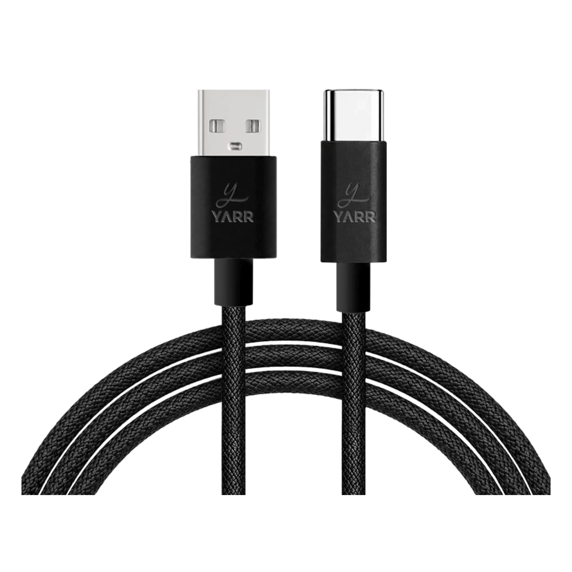 Yarr braided yr888 60w usb to type c cable black Front View