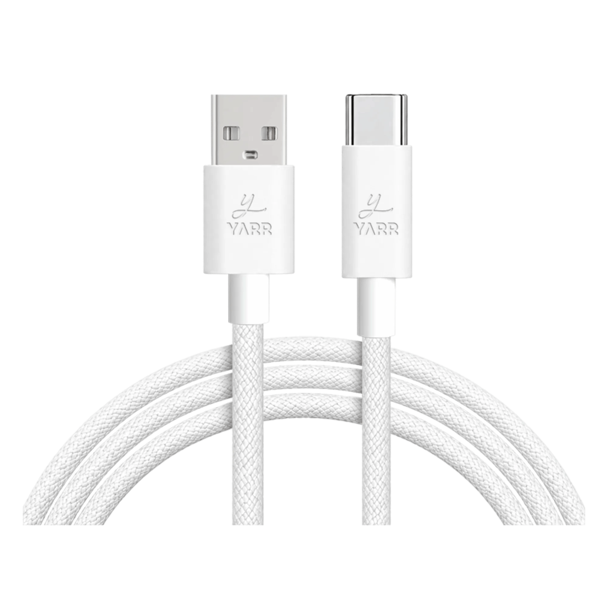 Yarr braided yr888 60w usb to type c cable white Front View