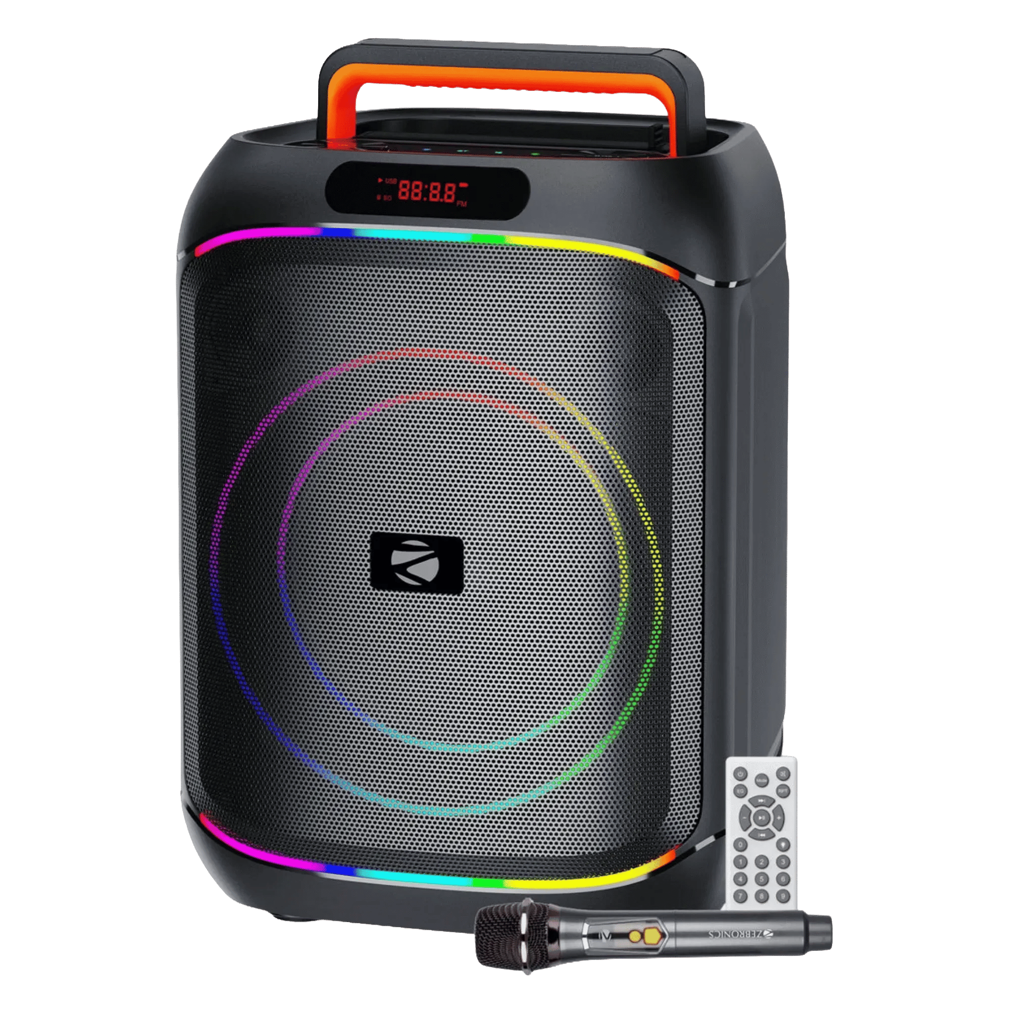 Zebronics zeb sound feast 850 wireless 64w party speaker black Front View