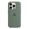 Apple silicone case with magsafe for iphone 15 pro cypress Back View