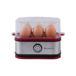 38712 Wonderchef Egg Boiler Crimson Edge with 6 Egg Poachers Silver Red 1