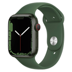 Apple Watch Series 7 GPS Cellular Green Aluminium Case with Sport Band Clover 45mm 02