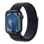 Apple Watch Series 9 GPS Aluminium Case with Sport Loop Midnight 41 mm front view