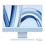Apple imac retina 4 5k display m3 chip with 8 core cpu and 10 core gpu mac os mqrq3hn a blue 8gb 256gb Front View