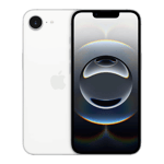 Apple iphone 16e white 128gb Front Back View