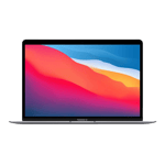 Apple macbook air m1 chip with 8 core cpu and 7 core gpu mac os laptop space grey mgn63hn a 8gb ram 256gb ssd Front View