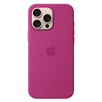 Apple silicone case with magsafe for iphone 16 pro max fuchsia Back View 1
