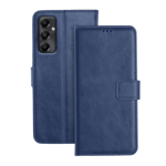 Arrow Leather Flip Cover For Samsung Galaxy A05S Blue side view min