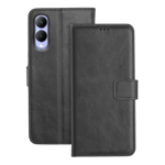 Arrow leather flip cover for vivo y17s black Front Back View