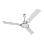 Bajaj crescent 12s1 1200 mm ceiling fan spar white chrome Front View